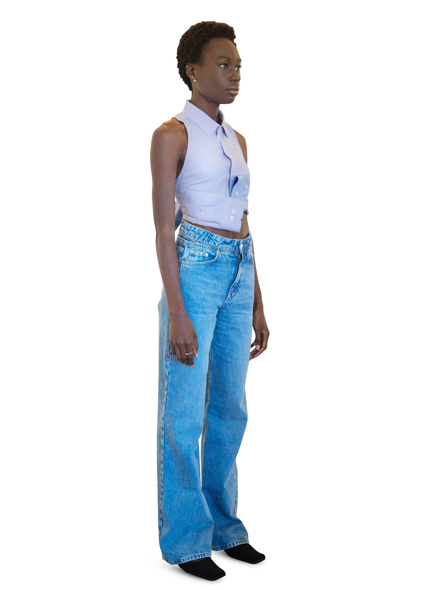 HUG TOP DUSTY PINK AND BLUE