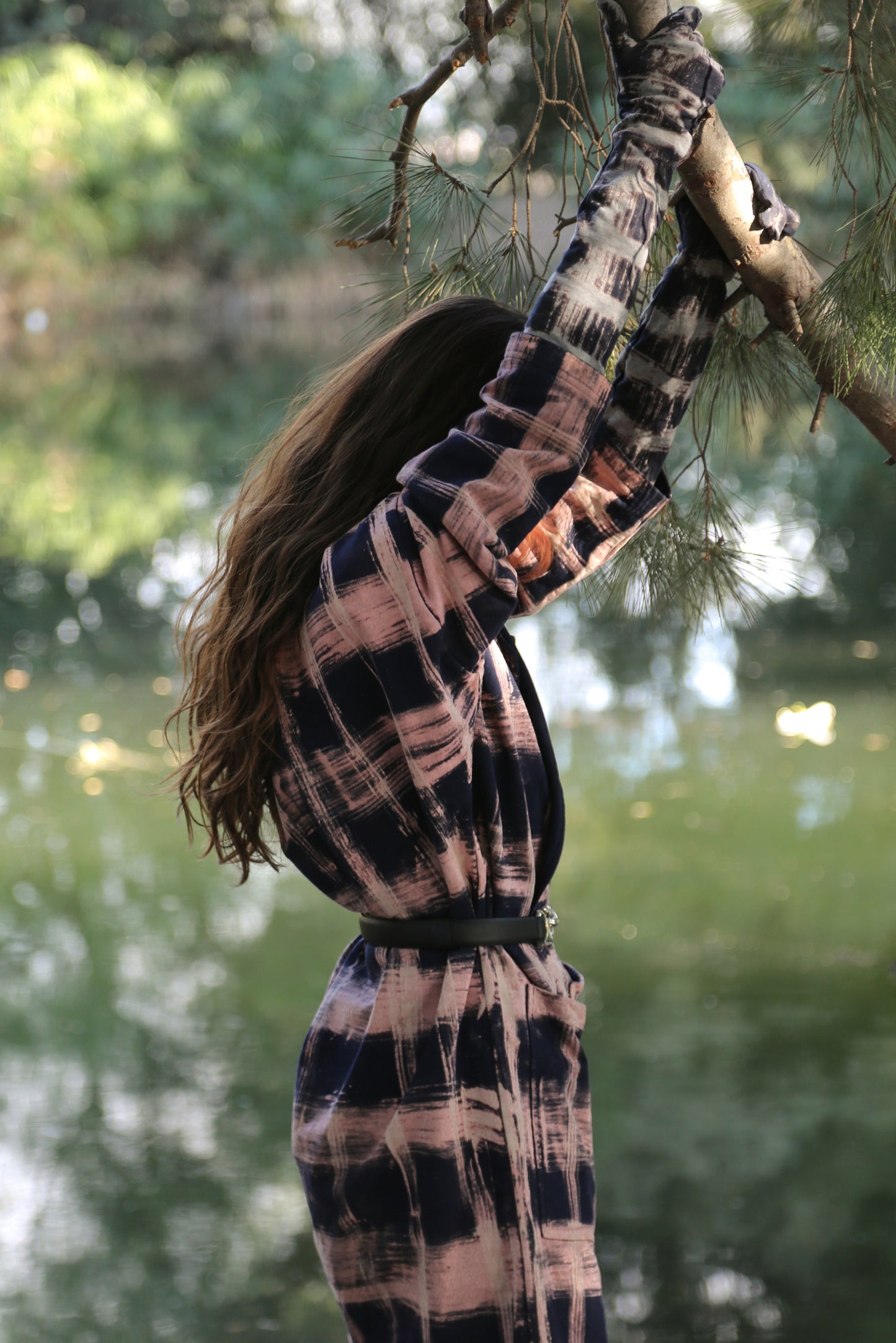 SCRATCHED PLAID COAT