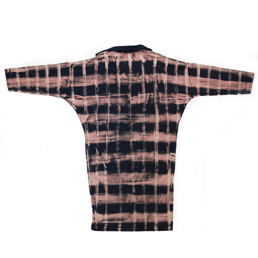 SCRATCHED PLAID COAT