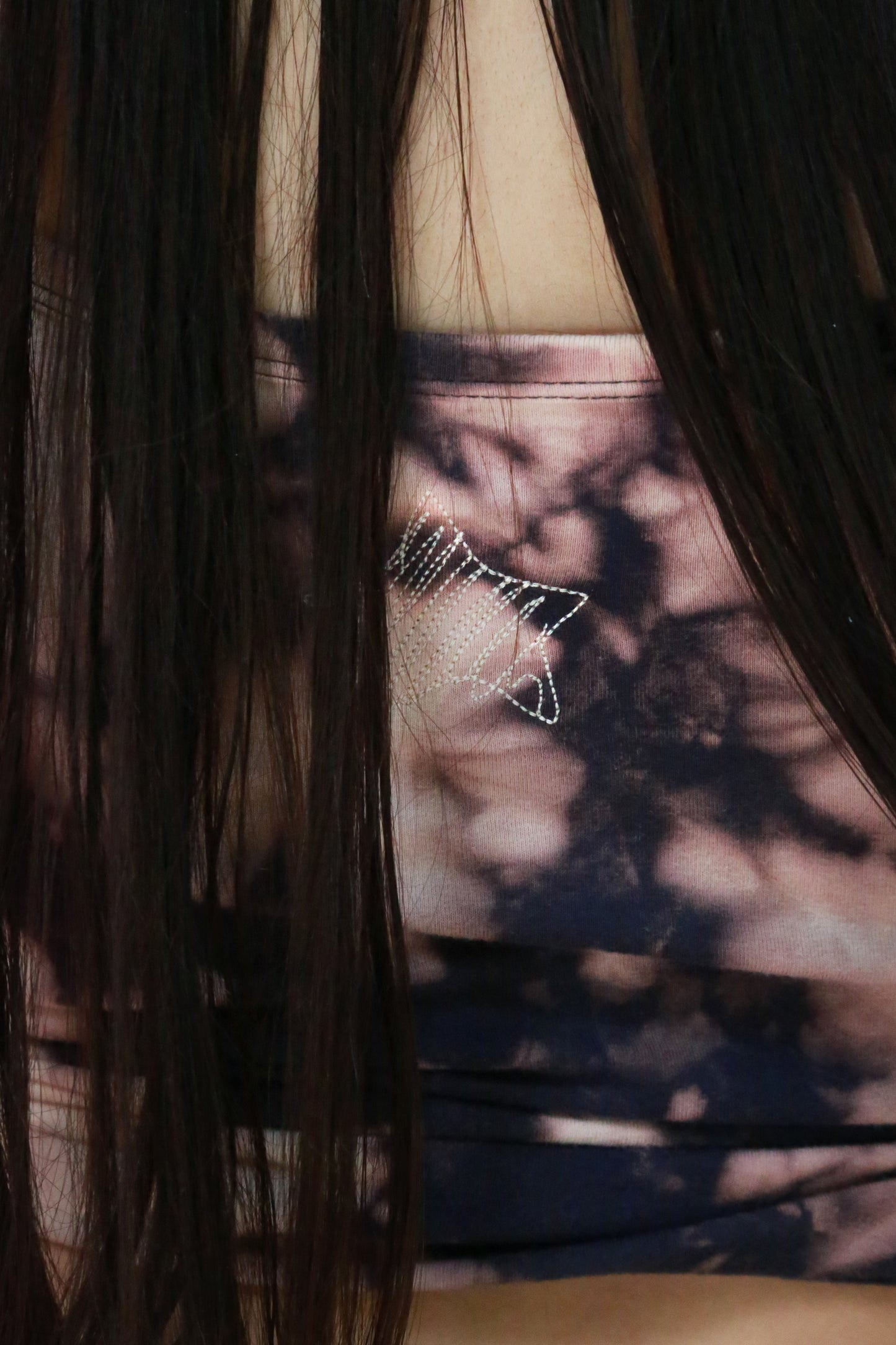 CLOUDS RUCHED TANK - COOL