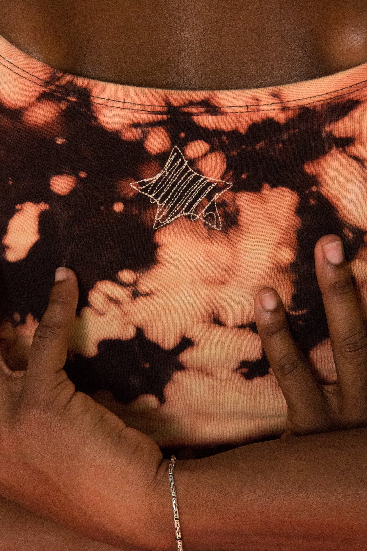 CLOUDS RUCHED TANK - WARM